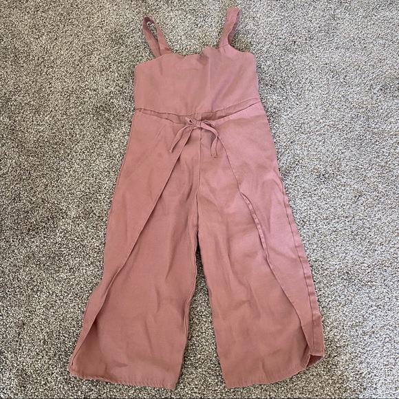 Zara Bottoms Zara Dusty Rose Jumpsuit Poshmark